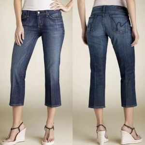 Citizens of Humanity cropped Kelly Jean womens 29 Blue med wash Denim stretch